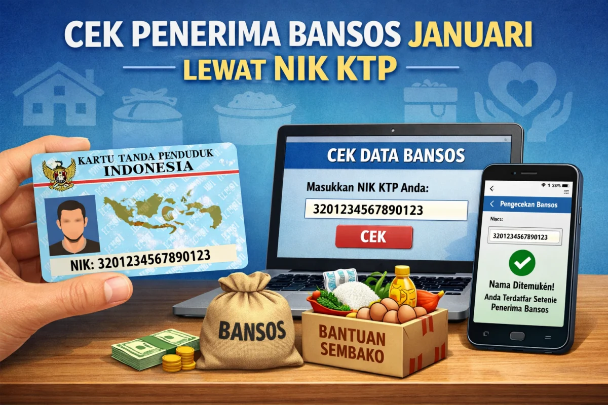 Cek Penerima Bansos Januari lewat NIK KTP