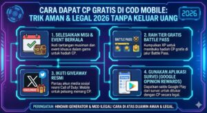 Cara Dapat CP Gratis di COD Mobile, Trik Aman & Legal 2026 Tanpa Keluar Uang