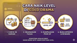 Cara Naik Level di Gold Drama agar Akses Episode dan Reward Terbuka