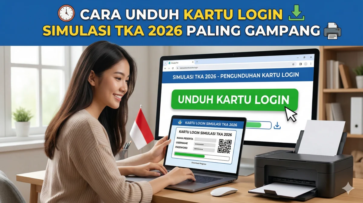 Cara Unduh Kartu Login Simulasi TKA 2026 Paling Gampang