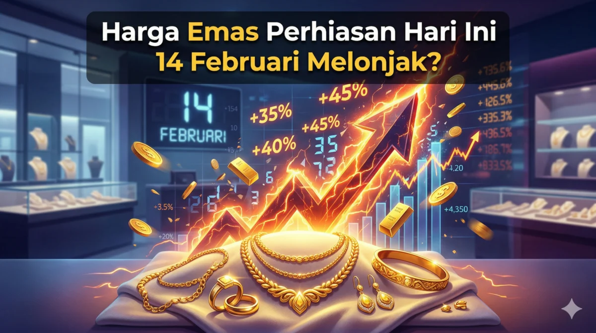 Harga Emas Perhiasan Hari Ini 14 Februari Melonjak?