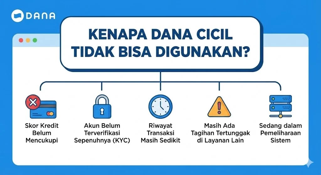 Kenapa DANA Cicil Tidak Bisa Digunakan
