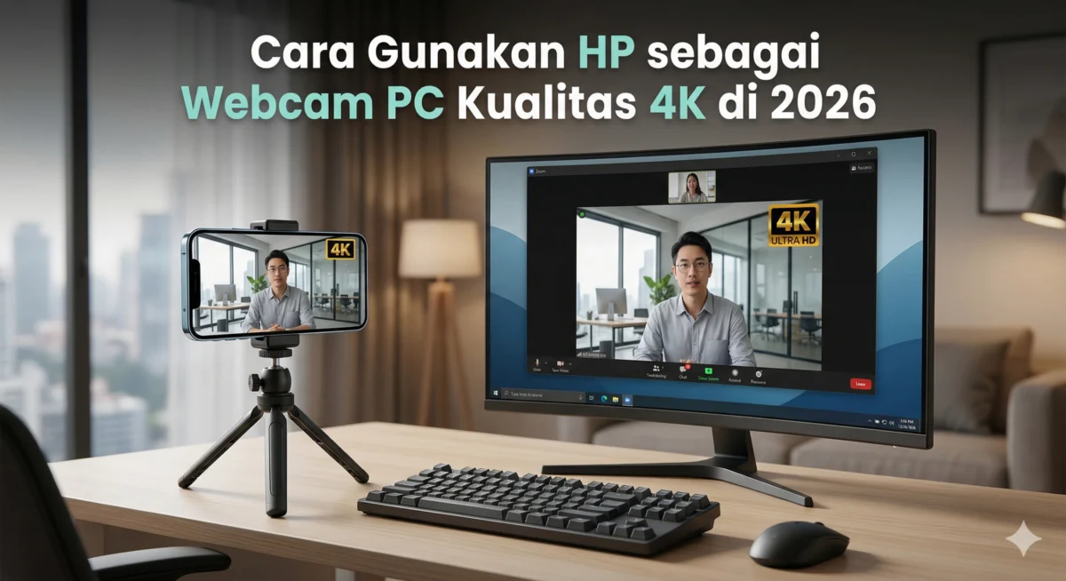 Cara Gunakan HP sebagai Webcam PC Kualitas 4K di 2026
