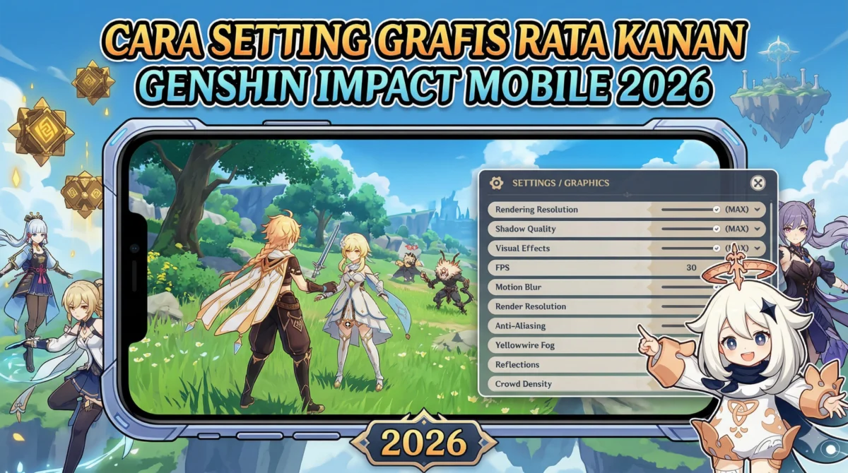 Cara Setting Grafis Rata Kanan Genshin Impact Mobile 2026