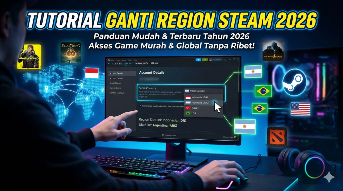 Tutorial Ganti Region Steam 2026