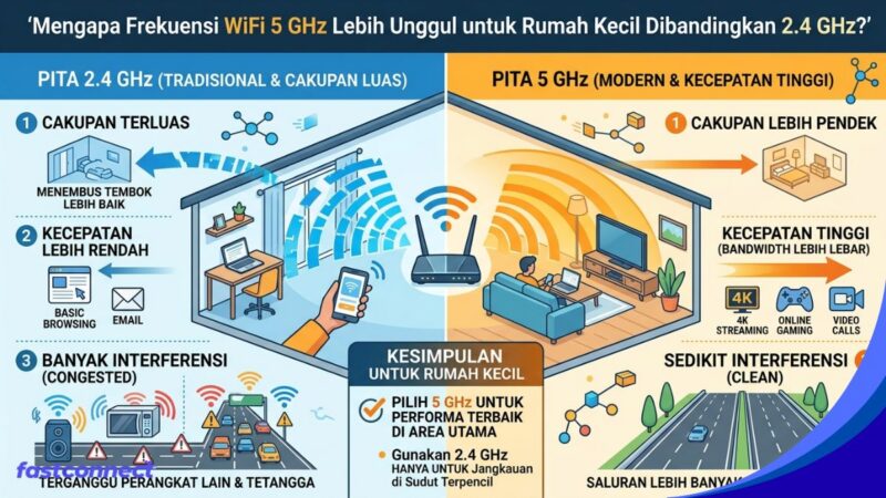 Mengapa Frekuensi WiFi 5 GHz Lebih Unggul untuk Rumah Kecil Dibandingkan 2.4 GHz? Panduan Lengkap, Analisis Frekuensi, dan Optimasi Jaringan