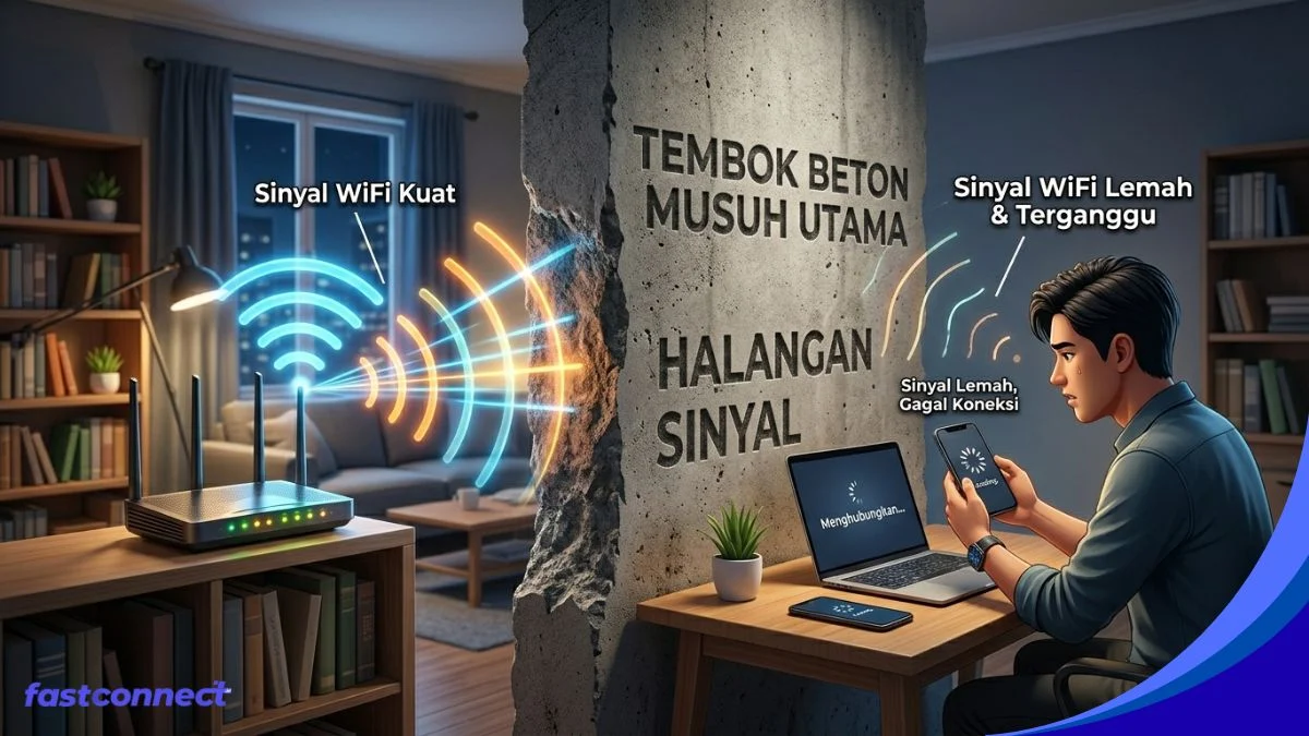 Mengapa Tembok Beton Menjadi Musuh Utama Sinyal WiFi Rumah Anda?