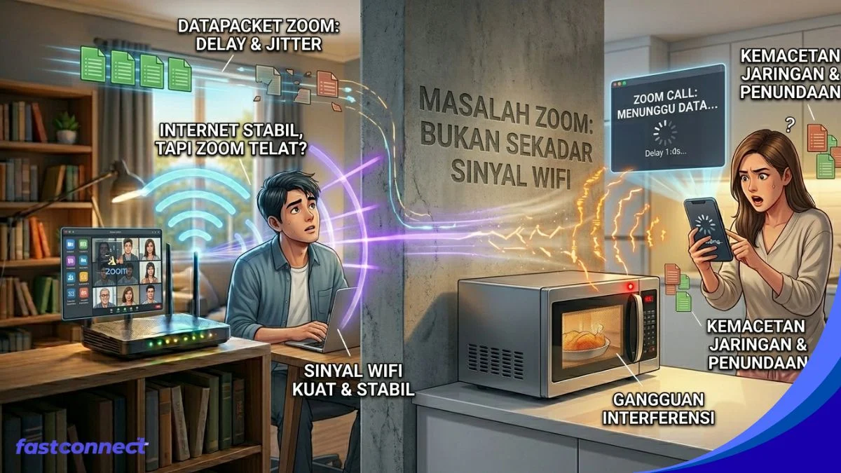 Mengapa WiFi Stabil Tapi Zoom Sering Delay